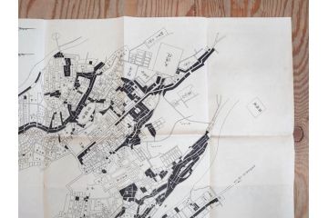 明治期　旧日本軍　第九師団司令部　第十七師管徴兵トラホーム花柳病調査表　達利尼市全図　歩兵第十六旅団司令部　下志津及六方野射撃場図　古地図等5枚セット(海軍軍令部、古文書、石川、岡山、秋田)(R-077220)