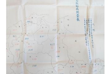 明治期　旧日本軍　第九師団司令部　第十七師管徴兵トラホーム花柳病調査表　達利尼市全図　歩兵第十六旅団司令部　下志津及六方野射撃場図　古地図等5枚セット(海軍軍令部、古文書、石川、岡山、秋田)(R-077220)