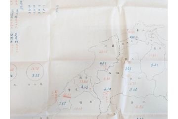 明治期　旧日本軍　第九師団司令部　第十七師管徴兵トラホーム花柳病調査表　達利尼市全図　歩兵第十六旅団司令部　下志津及六方野射撃場図　古地図等5枚セット(海軍軍令部、古文書、石川、岡山、秋田)(R-077220)