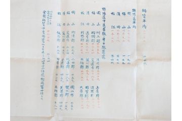 明治期　旧日本軍　第九師団司令部　第十七師管徴兵トラホーム花柳病調査表　達利尼市全図　歩兵第十六旅団司令部　下志津及六方野射撃場図　古地図等5枚セット(海軍軍令部、古文書、石川、岡山、秋田)(R-077220)