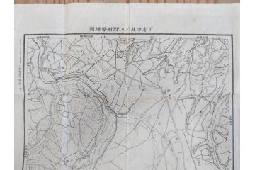 明治期　旧日本軍　第九師団司令部　第十七師管徴兵トラホーム花柳病調査表　達利尼市全図　歩兵第十六旅団司令部　下志津及六方野射撃場図　古地図等5枚セット(海軍軍令部、古文書、石川、岡山、秋田)(R-077220)
