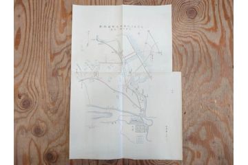 希少　明治期　当時物　第五師団戦闘詳報第二号　戦闘・設置・宿営地略図　古地図等12点セット(中国、第五師団、第七師団、古文書、真鍋支隊楊村、前衛河西務、張家湾、高家庄、奉点)(R-077221)