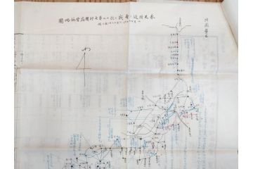 希少　明治期　当時物　第五師団戦闘詳報第二号　戦闘・設置・宿営地略図　古地図等12点セット(中国、第五師団、第七師団、古文書、真鍋支隊楊村、前衛河西務、張家湾、高家庄、奉点)(R-077221)