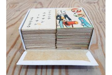 1935年　仁成堂　武井武雄画　千葉省三作　コドモノ俳句 イロハカルタ(春遊び五大カルタ、いろはかるた、玩具、おもちゃ、昔あそび、童画、昭和レトロ、外箱付き)(R-077223)