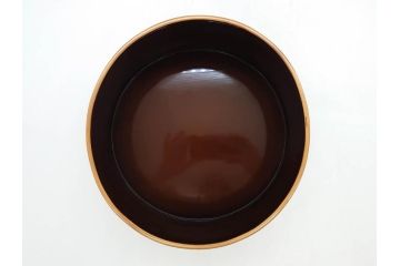 明治〜大正期　輪島塗　沈金蒔絵　木製　菊梅竹菖蒲図　漆塗りの艶やかな風合いが上品なお櫃・湯桶・お盆・しゃもじセット(漆器、漆芸、金彩、和食器)(R-077229)