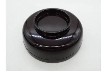 明治〜大正期　輪島塗　沈金蒔絵　木製　梅竹図　艶やかな質感が美しい蓋付お椀6客セット(漆器、漆芸、金彩、和食器)(R-077230)