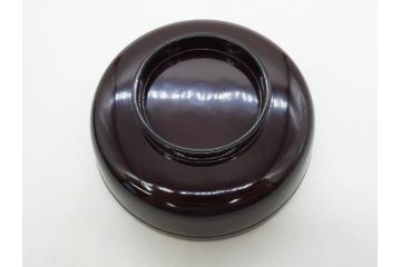 明治〜大正期　輪島塗　沈金蒔絵　木製　梅竹図　艶やかな質感が美しい蓋付お椀6客セット(漆器、漆芸、金彩、和食器)(R-077230)