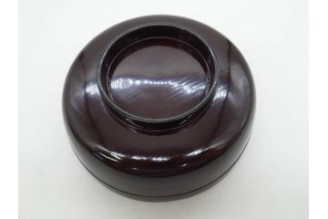 明治〜大正期　輪島塗　沈金蒔絵　木製　梅竹図　艶やかな質感が美しい蓋付お椀6客セット(漆器、漆芸、金彩、和食器)(R-077230)