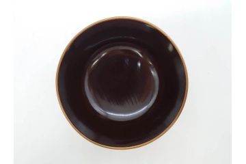 明治〜大正期　輪島塗　沈金蒔絵　木製　菊梅竹図　艶やかな質感が美しい蓋付お椀6客セット(漆器、漆芸、金彩、和食器)(R-077231)
