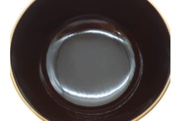 明治〜大正期　輪島塗　沈金蒔絵　木製　菊梅竹図　艶やかな質感が美しい蓋付お椀6客セット(漆器、漆芸、金彩、和食器)(R-077231)