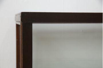 和製アンティーク　ナラ材の小さな卓上ガラスケース(Gケース、ショーケース、ディスプレイケース、コレクションケース、飾り棚、陳列棚、店舗什器)(R-077247)
