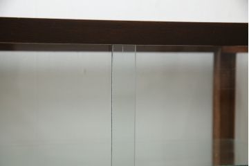 和製アンティーク　ナラ材の小さな卓上ガラスケース(Gケース、ショーケース、ディスプレイケース、コレクションケース、飾り棚、陳列棚、店舗什器)(R-077247)