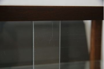 和製アンティーク　ナラ材の小さな卓上ガラスケース(Gケース、ショーケース、ディスプレイケース、コレクションケース、飾り棚、陳列棚、店舗什器)(R-077247)