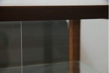 和製アンティーク　ナラ材の小さな卓上ガラスケース(Gケース、ショーケース、ディスプレイケース、コレクションケース、飾り棚、陳列棚、店舗什器)(R-077247)