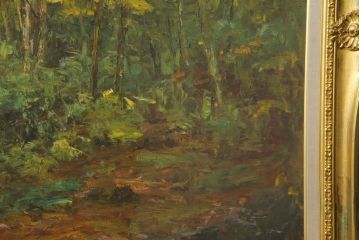 真作　五月女政平　「錦繍　塩原」(小太郎ヶ渕)　50F(50号)　サイン入り　絵画(塩原渓谷、油絵、油彩、風景画、額装、共シール、共箱付き)(R-077250)