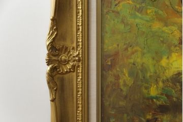 真作　五月女政平　「錦繍　塩原」(小太郎ヶ渕)　50F(50号)　サイン入り　絵画(塩原渓谷、油絵、油彩、風景画、額装、共シール、共箱付き)(R-077250)