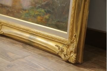 真作　五月女政平　「錦繍　塩原」(小太郎ヶ渕)　50F(50号)　サイン入り　絵画(塩原渓谷、油絵、油彩、風景画、額装、共シール、共箱付き)(R-077250)