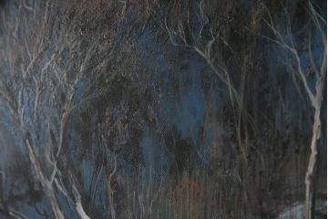 真作　黒澤信男　「華厳の滝」　F120(120号)　サイン入り　絵画(油絵、油彩、風景画、額装、共箱付き)(R-077251)