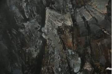 真作　黒澤信男　「華厳の滝」　F120(120号)　サイン入り　絵画(油絵、油彩、風景画、額装、共箱付き)(R-077251)