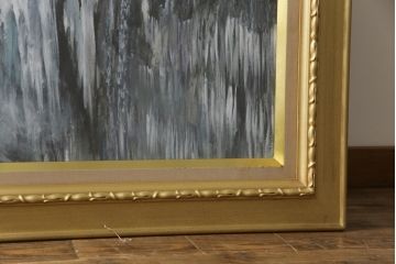 真作　黒澤信男　「華厳の滝」　F120(120号)　サイン入り　絵画(油絵、油彩、風景画、額装、共箱付き)(R-077251)