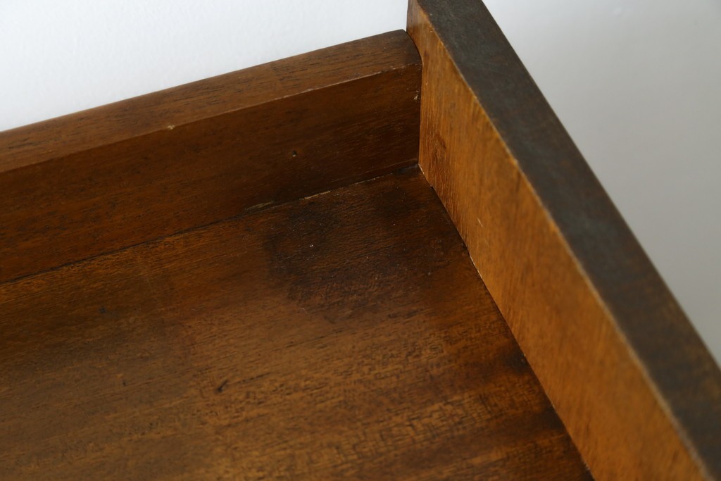 和製アンティーク　大丸　ラワン材　レトロな雰囲気漂う楔(くさび)式本棚　(R-077252)