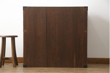和製ビンテージ　東京桐箪笥　特注!!　高級品　専門店にて再生済み　桐材　桑材　上品な和の雰囲気漂う桐箪笥サイドチェスト(桐タンス、和箪笥、収納箪笥、衣裳箪笥、引き出し、ヴィンテージ)(R-077257)