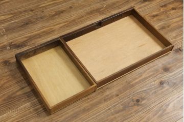 和製アンティーク　総欅(ケヤキ)材　素朴な佇まいの片袖机(文机、座机、ローテーブル、作業台、ワークデスク、在宅用、在宅ワーク用)(R-077261)