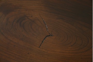 和製アンティーク　総欅(ケヤキ)材　素朴な佇まいの片袖机(文机、座机、ローテーブル、作業台、ワークデスク、在宅用、在宅ワーク用)(R-077261)