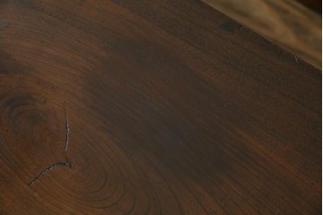 和製アンティーク　総欅(ケヤキ)材　素朴な佇まいの片袖机(文机、座机、ローテーブル、作業台、ワークデスク、在宅用、在宅ワーク用)(R-077261)