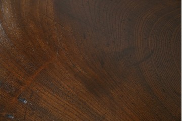 和製アンティーク　総欅(ケヤキ)材　素朴な佇まいの片袖机(文机、座机、ローテーブル、作業台、ワークデスク、在宅用、在宅ワーク用)(R-077261)