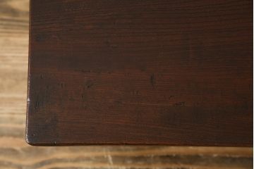 和製アンティーク　趣のある佇まいが目を惹く挽物脚の小さなローテーブル(文机、座卓、花台、飾り台)(R-077272)
