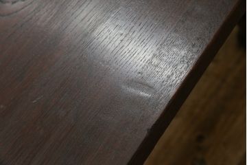 和製アンティーク　趣のある佇まいが目を惹く挽物脚の小さなローテーブル(文机、座卓、花台、飾り台)(R-077272)
