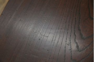 和製アンティーク　趣のある佇まいが目を惹く挽物脚の小さなローテーブル(文机、座卓、花台、飾り台)(R-077272)
