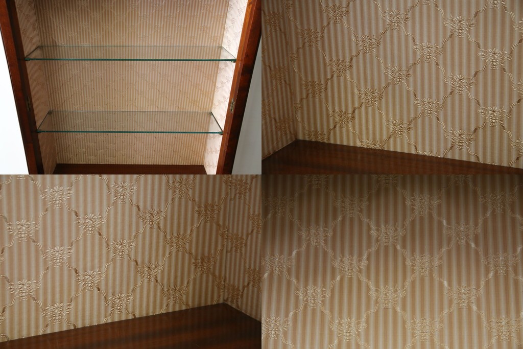 イギリスビンテージ　美しいシルエットの象嵌入りビューローブックケース　(R-077274)