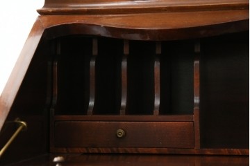 イギリスビンテージ　美しいシルエットの象嵌入りビューローブックケース　(R-077274)