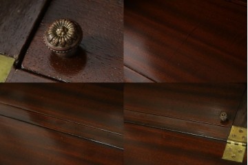 イギリスビンテージ　美しいシルエットの象嵌入りビューローブックケース　(R-077274)