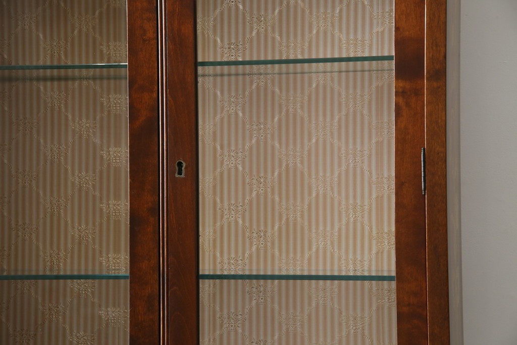 イギリスビンテージ　美しいシルエットの象嵌入りビューローブックケース　(R-077274)