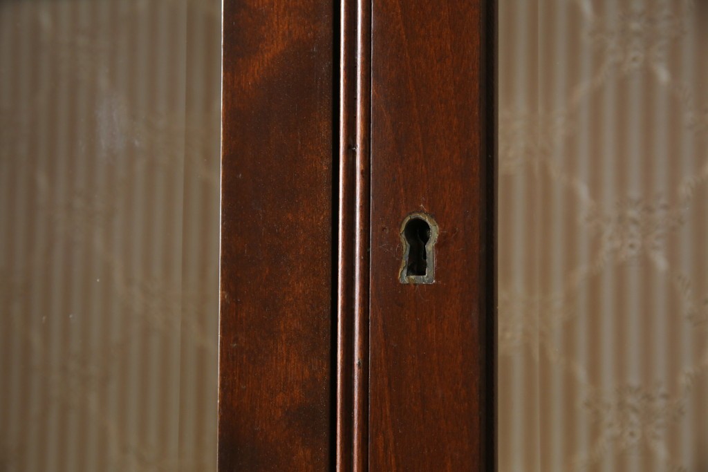 イギリスビンテージ　美しいシルエットの象嵌入りビューローブックケース　(R-077274)