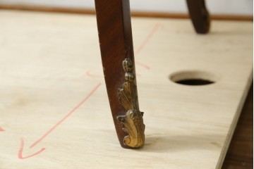 イギリスビンテージ　美しいシルエットの象嵌入りビューローブックケース　(R-077274)