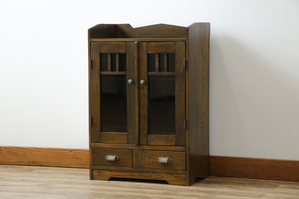 和製アンティーク　古い栓材の小さな本箱　(R-077275)