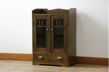 和製アンティーク　古い栓材の小さな本箱　(R-077275)