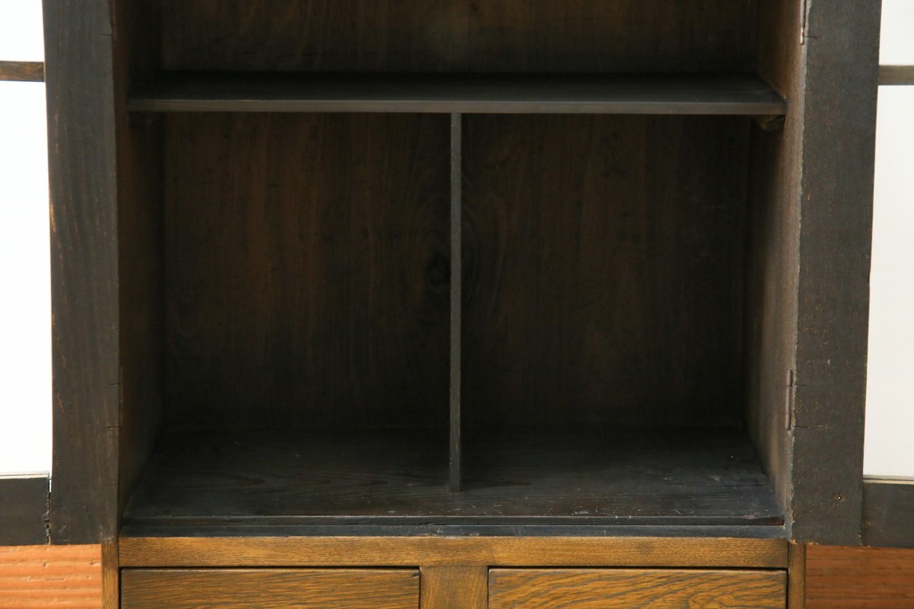 和製アンティーク　古い栓材の小さな本箱　(R-077275)