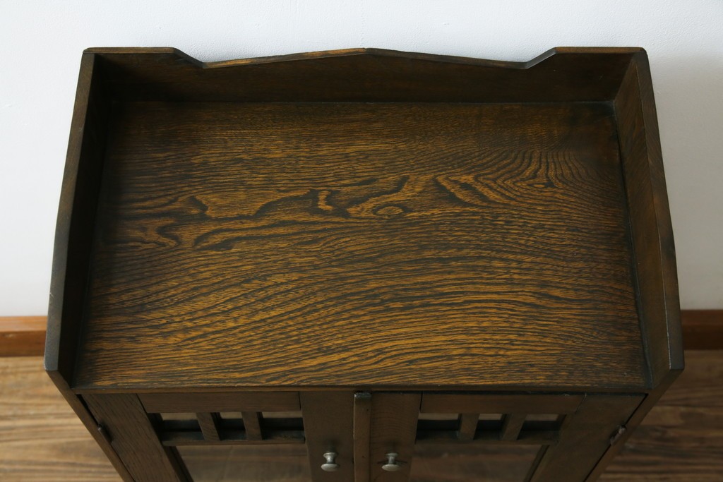 和製アンティーク　古い栓材の小さな本箱　(R-077275)