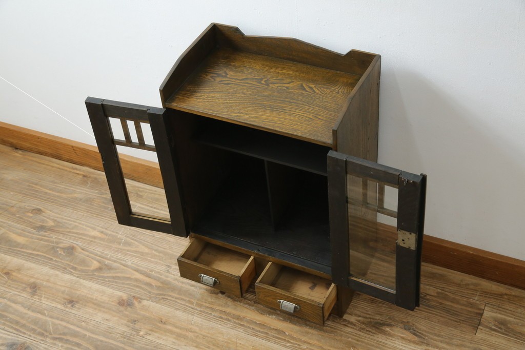 和製アンティーク　古い栓材の小さな本箱　(R-077275)