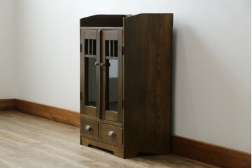 和製アンティーク　古い栓材の小さな本箱　(R-077275)