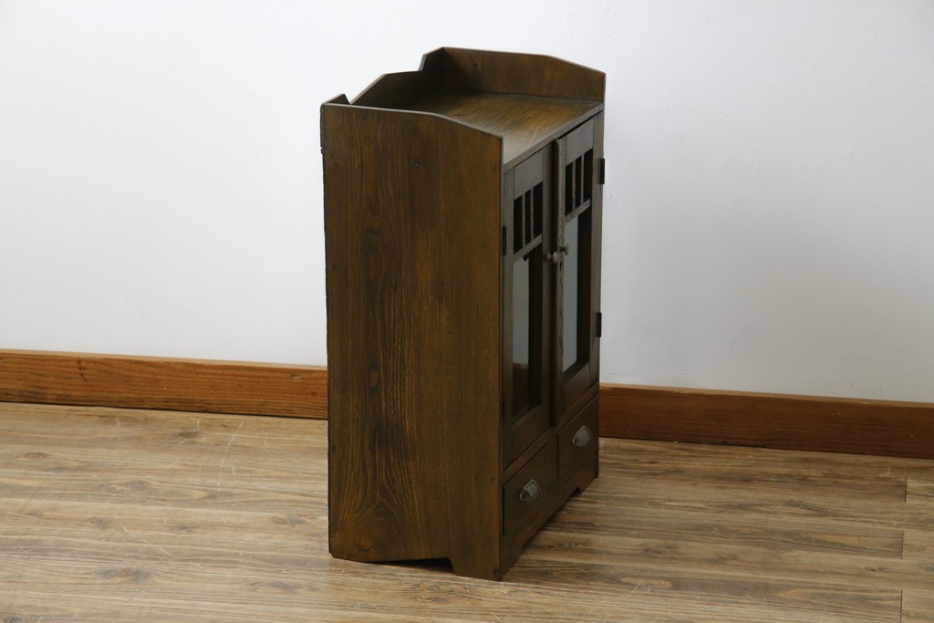 和製アンティーク　古い栓材の小さな本箱　(R-077275)