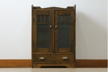 和製アンティーク　古い栓材の小さな本箱　(R-077275)