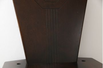 中古　廃盤モデル　星野民芸(星野民藝)　桜材　個性的なデザインが存在感を放つダイニングチェア2脚セット(板座チェア、椅子、イス、バラ売り可能)(R-077282)