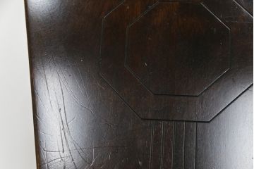 中古　廃盤モデル　星野民芸(星野民藝)　桜材　個性的なデザインが存在感を放つダイニングチェア2脚セット(板座チェア、椅子、イス、バラ売り可能)(R-077282)