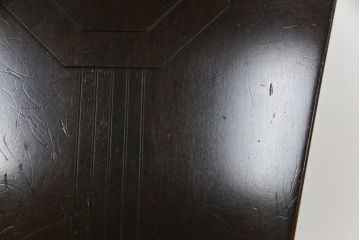 中古　廃盤モデル　星野民芸(星野民藝)　桜材　個性的なデザインが存在感を放つダイニングチェア2脚セット(板座チェア、椅子、イス、バラ売り可能)(R-077282)